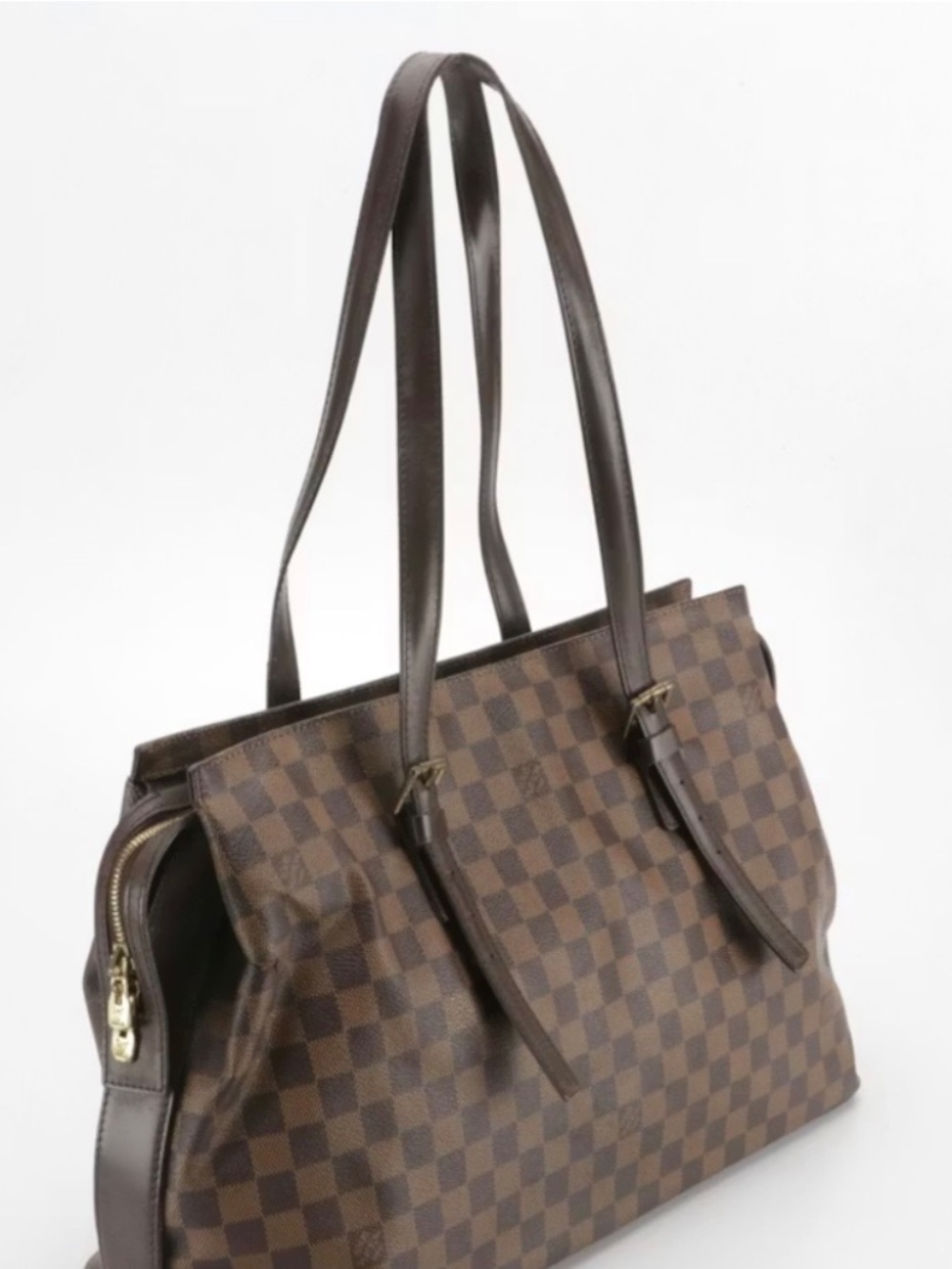 Louis Vuitton Chelsea Zip Shoulder Bag in Damier Ebene Canvas and Leather - Picture 2 of 5